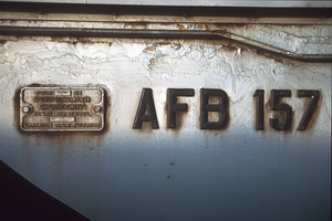 AFB157 Builders plate