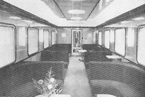 Lounge area of BRFC class sleeper/lounge car,circa 1961