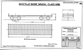 30ft 0in flat bogie wagon NRB class
