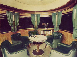 ARF class sleeper/lounge car interior, circa 1952
