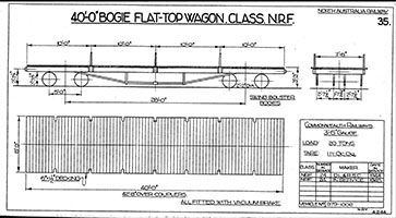 ,40ft 0in bogie flat top wagon NRF class